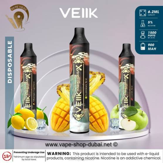 VEIIK Micko MAX Disposable Vape 1500 Puffs Lemon Ice - VEIIK cracker pod 2P66P48