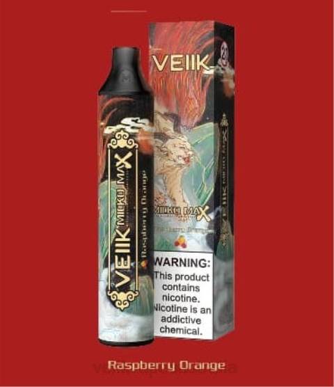 VEIIK Micko MAX Disposable Vape 1500 Puffs Raspberry Orange - VEIIK vape Australia 2P66P52
