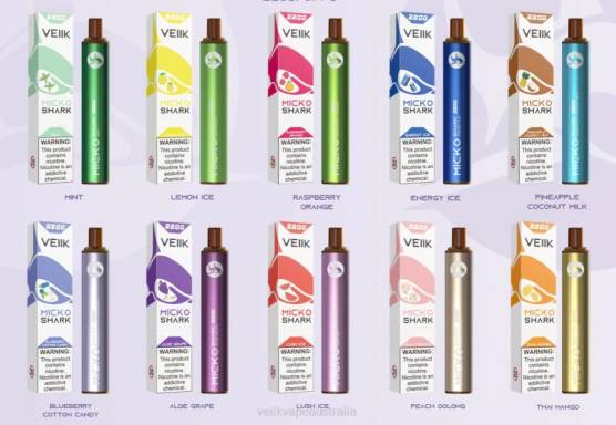 VEIIK Micko Shark 2200 Puffs Disposable Vape Pen 10pcs Multiple Flavors - VEIIK vape Canberra 2P66P53