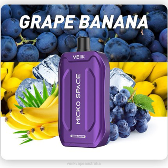 VEIIK Micko Space Disposable Vape 7000 Puffs Grape Banana - VEIIK airo pod Australia 2P66P35